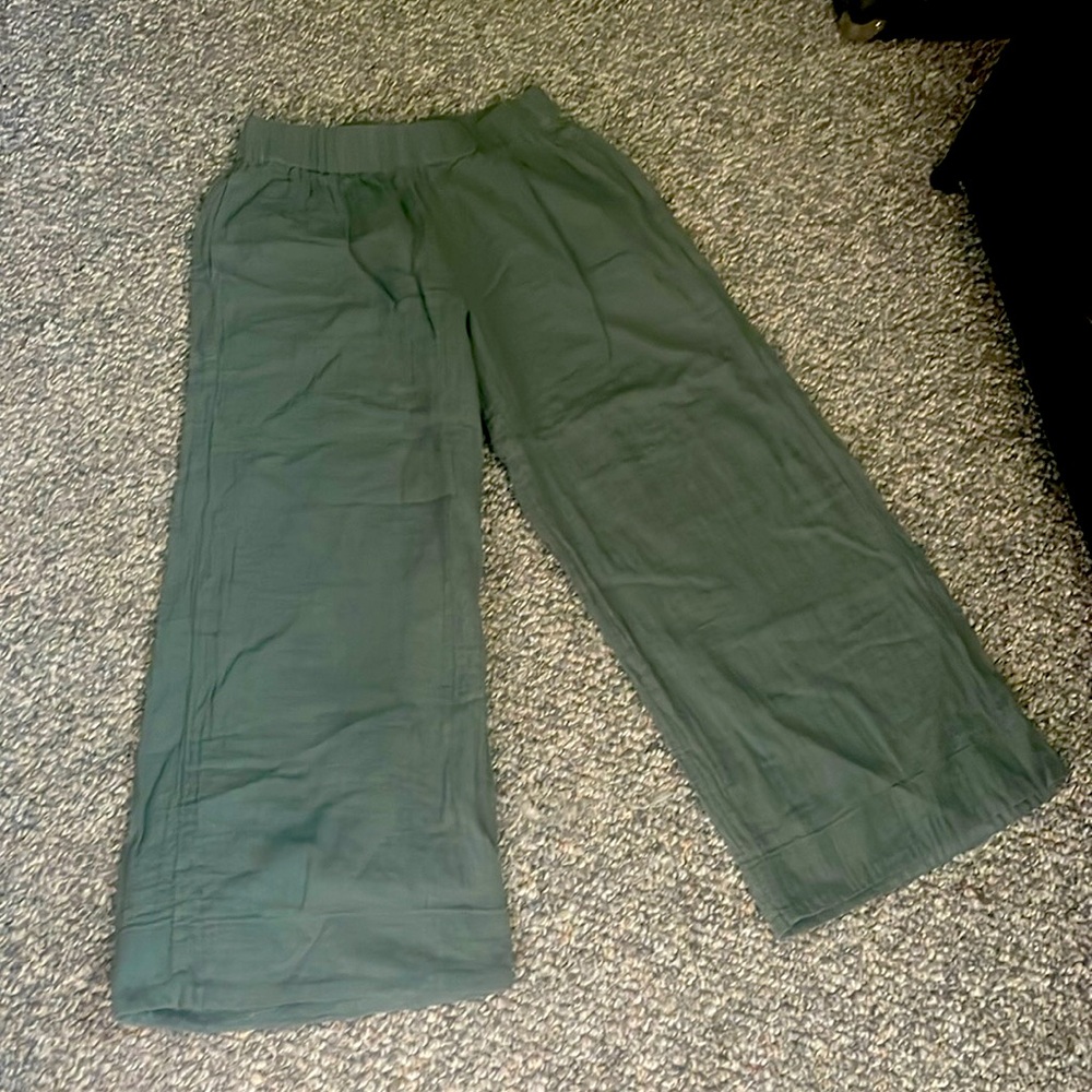 Pact wide leg cotton pants